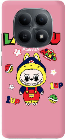 Xiaomi Redmi Note 15 Labubu Mario Pinkfarbene Silikon-TPU-Handyhülle