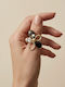 Prime Steel Women's Ring with Stones in Steel