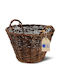 Creative Dekorativer Korb aus Korbweide mit Griffen Braun 37x28x33 cm