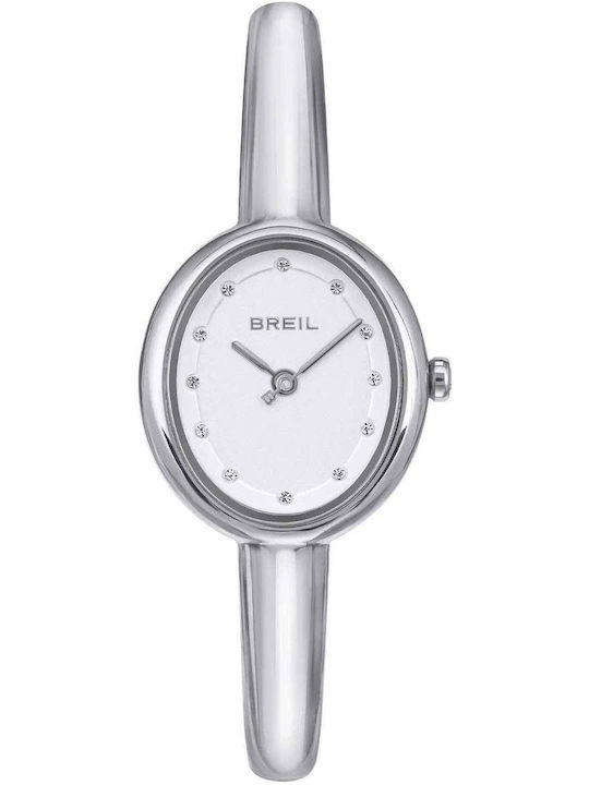 Women's Battery-Powered Watch with Silver Stainless Steel Bracelet
