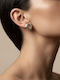 Women's Round Earrings Silver Gold Spiral Design Prime Steel Gold Silver Women One Size Ssn302