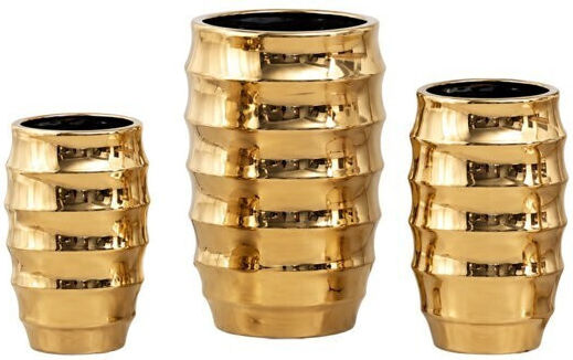 Pflanzentopf Keramik Gold