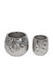 Eurolamp Silver Ceramic Plant Pot 34x41x34 cm