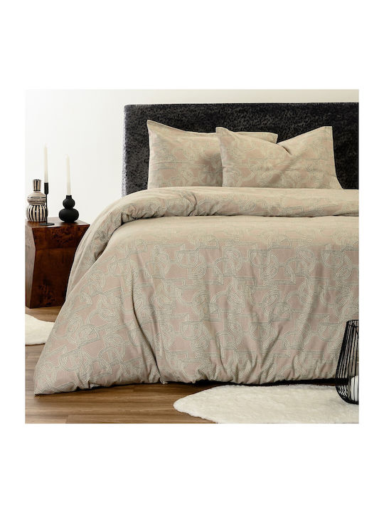 Melinen Ember Single Bed Sheet Set with Fitted ...