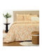 Melinen Crystal Double Fitted Sheet Set 150x200+32cm Crystal Ochre (4pcs)