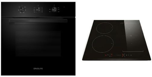 KBIS 9015 BL Настолна фурна 70 л с индукционни котлони, Ш59,5 см, черна