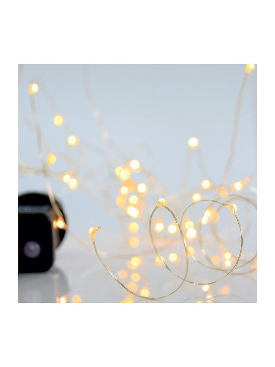 100 Λαμπάκια LED 5μ. Θερμό Λευκό σε Σειρά