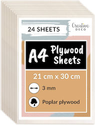 Creative Deco 24x A4 Asian Poplar Plywood Sheets 300 X 210 X 3 Mm + 2 Mm – Plywood Diy Crafts Pyrography Laser Cutting Model Making Cnc Router Milling Carving Creative Deco 24x A4 Asian Poplar Plywood Sheets 300 X 210 X 3 Mm + 2 Mm – Plywood Diy Crafts Pyrography Laser Cutting Model Making Cnc Router Milling Carving