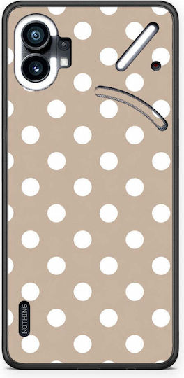 Smartfits Weiße Punkte auf Taupe Nothing Phone 1 Handyhülle
