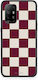 Smartfits Burgundy Cream Striped Checks Oppo A94 5G F19 Pro Reno5 Lite Case