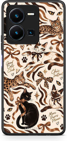 Smartfits Wild Cats Animal Print Collage Husă pentru Vivo Y35 5G