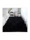 Kraft World Rutschfester Rechteckiger Shaggy-Teppich Schwarz 50x80cm CRPG-50X80-Schwarz