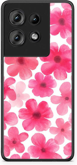 Smartfits Pink Watercolour Flowers On White Motorola Edge 50 Case