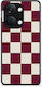 Smartfits Burgundy Cream Striped Checks Oneplus Nord 3 Θήκη