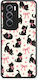 Smartfits Black Kittens Pink Bows on Cream Small Oppo Reno12 Pro Case