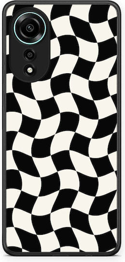 Smartfits Black Cream Wavy Checkerboard Oppo A78 4g Θήκη