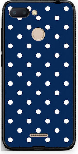 Smartfits White Small Polka Dots On Navy Xiaomi Redmi 6 Θήκη