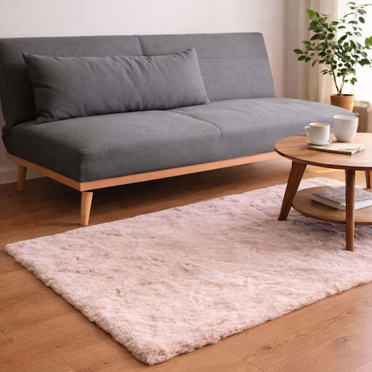 Ravelia Ravelia Fluffy Non-Slip Rectangular Furry Rug Pink 60x90cm