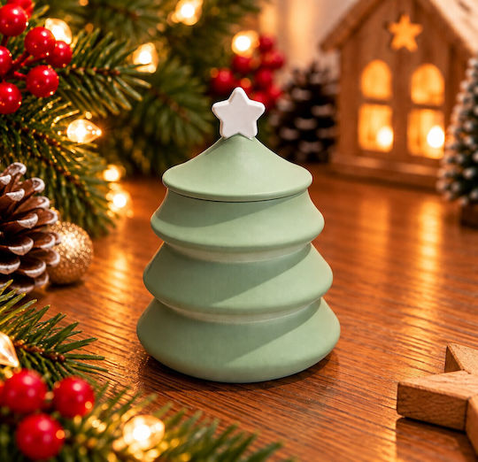 Christmas Decorative Ceramic Tree Adorned Blue