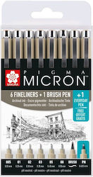 Sakura Pigma Micron Zeichenmarker Schwarz Set 7...