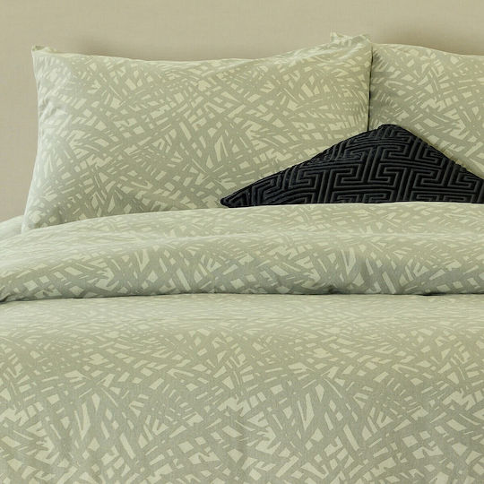 Melinen Neva Pillowcase Set Olive 53x72cm
