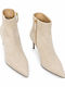 Suede Γυναικεία Μποτάκια Αστραγάλου Beige