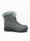 Leather Women's Ankle Boots Grey