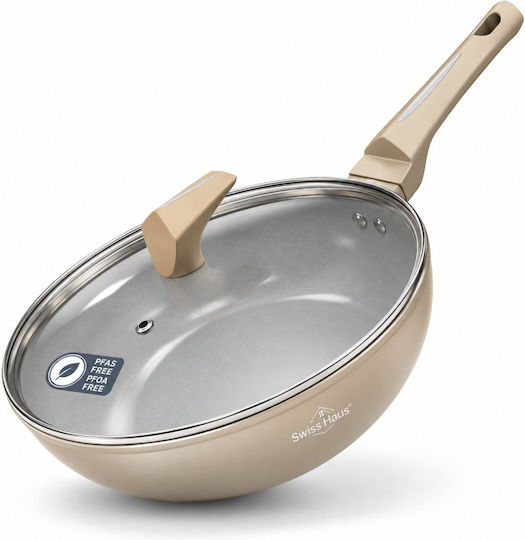 Swiss Haus Double Aluminum Pan with Lid and Non-Stick Coating 30cm