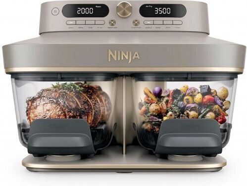Crispi Dualzone Air Fryer με Διπλό Αποσπώμενο Κάδο 7.6lt Μπεζ