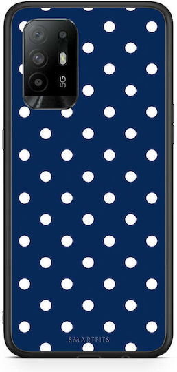 Smartfits White Small Polka Dots On Navy Oppo A94 5g F19 Pro Reno5 Lite Θήκη