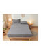 Kraft World King Size Fitted Sheet 220x240+30cm Grey BES-KAX220-Grey