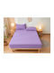 Kraft World King-Size-Spannbettlaken 220 x 240 + 30 cm Lila BES-KAX220-Lila