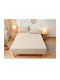 Kraft World King Size-Spannbettlaken 200x240+30 cm Hellbeige BES-KAX200-Hellbeige