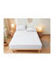 Kraft World King Size Fitted Sheet 200x240+30cm White BES-KAX200-White