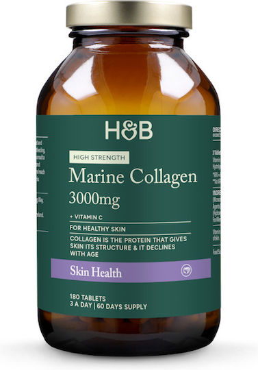 Holland & Barrett Marines Kollagen 3000 mg mit Vitamin C 180 Tabletten