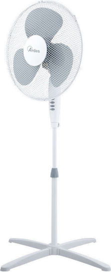 Ardes Ventilator pe Piedestal 50W cu Diametrul de 40cm Alb