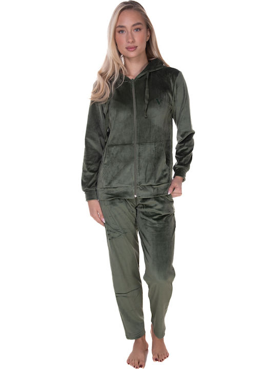 Comfort Winter Women's Pyjama Set Khaki