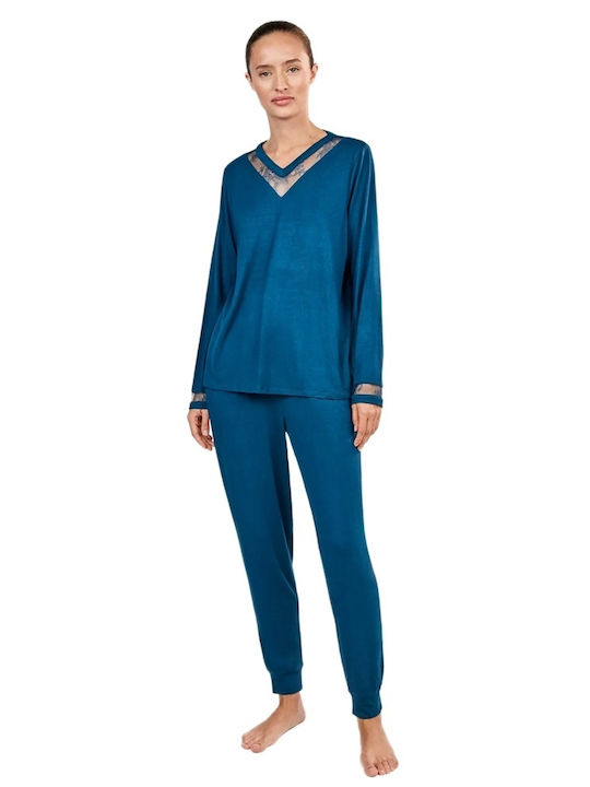 Gisela Winter Women's Pyjama Set Blue