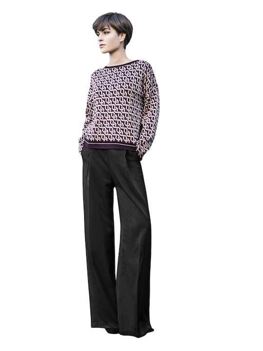Aggel Damen-Stoffhose Schwarz