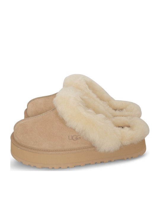UGG Disquette Χειμερινές Γυναικείες Παντόφλες Λ...