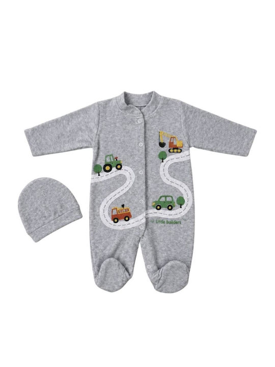 Annora Baby Salopetă din catifea gri