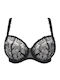 Balconette Black Bra with Underwires