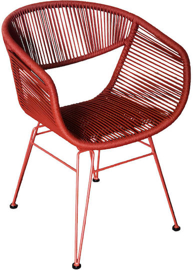 Outdoor Rattan Chair Pagusa Burgundy 60x62x80cm Outdoor Rattan Chair Pagusa Burgundy 60x62x80cm