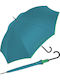 Automatic Rain Umbrella with Walking Stick Light Blue