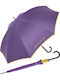 Automatic Rain Umbrella with Walking Stick Purple