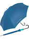 Automatic Rain Umbrella with Walking Stick Blue