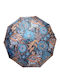 Windproof Automatic Compact Blue Rain Umbrella