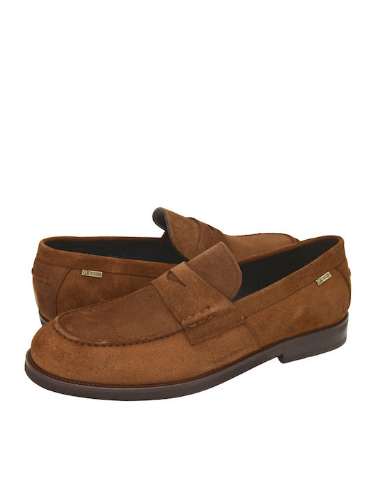 GK Uomo Suede Men's Loafers in Tabac Brown