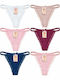 Women's String MultiPack Pink-Blue-White-Beige-Salmon-Burgundy