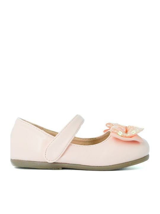 Anatomische Kinder Ballerinas mit Klettverschluss Rosa